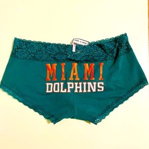 NWTs Rare Victorias Secret VS PINK NFL Miami Dolphins Panty Panties Size Large L